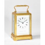 Bolviller Paris, brass cased carriage clock, late 19th century, with visible platform escapement,