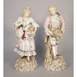 A pair of Volkstedt figures, late 19th century,