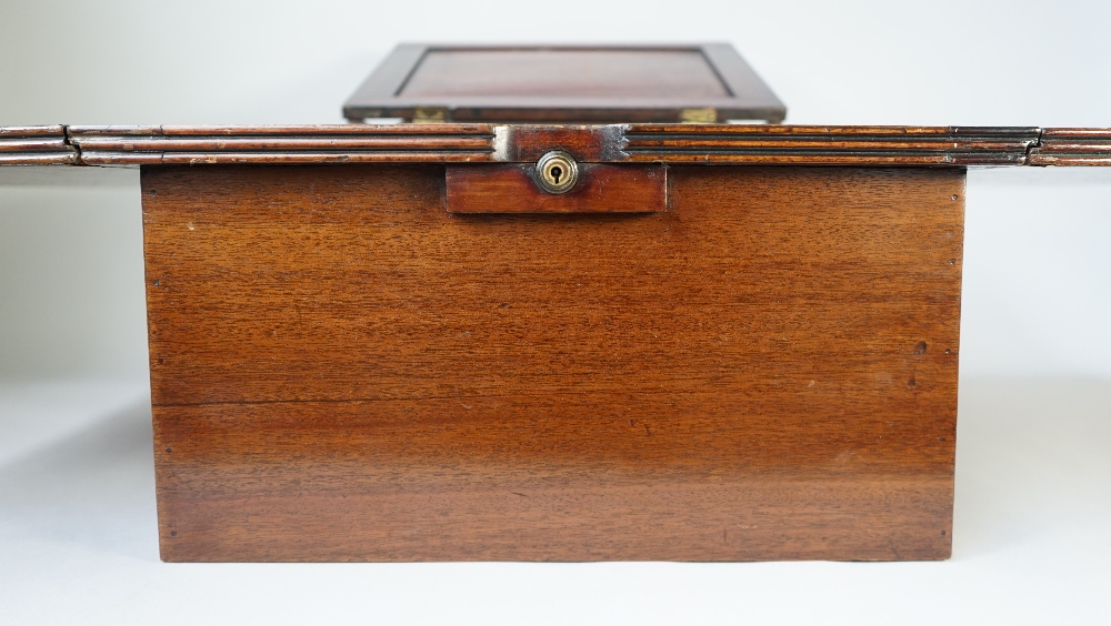 A late 19th century mahogany pop up writing slope/ stationery cabinet, with fitted interior, - Image 4 of 5