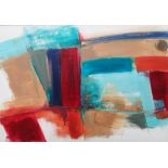 Jen Bickley (contemporary), Abstract, oil on canvas, unframed, signed and dated July '09 on reverse,