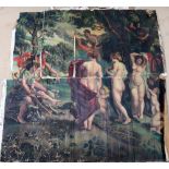 Continental School (20th century), Classical figures in a glade, oil on canvas, unframed,