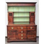 An 18th century oak dresser,