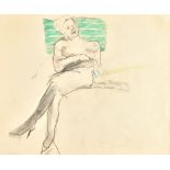 Larry Rivers (1923-2002), Lisa Stroud, pencil and coloured crayon, signed and inscribed,