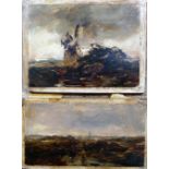 Attributed to John Faed (1818-1902), Landscape sketches, two, oil on card,