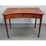 An early 19th century mahogany concave side table,