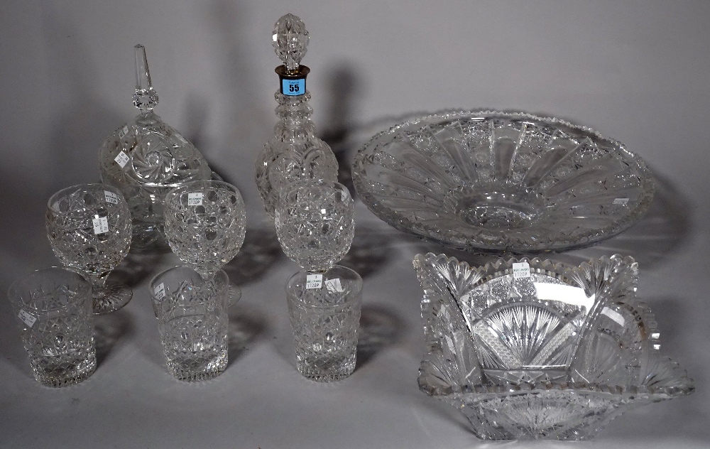 A quantity of mixed cut glass and crystal table wares, (qty).