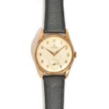An Omega 9ct gold circular cased gentleman's wristwatch,