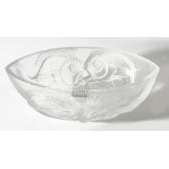 A modern Lalique clear and frosted crystal bowl,