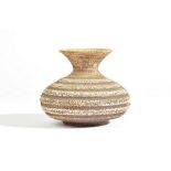Waistel Cooper ( 1921-2003), a small stoneware vase, compressed globular form with everted rim,