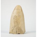 A mid-19th century scrimshaw whale tooth,