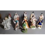 Eleven mid-20th century Russian porcelain figures, the tallest 26cm high, (11).