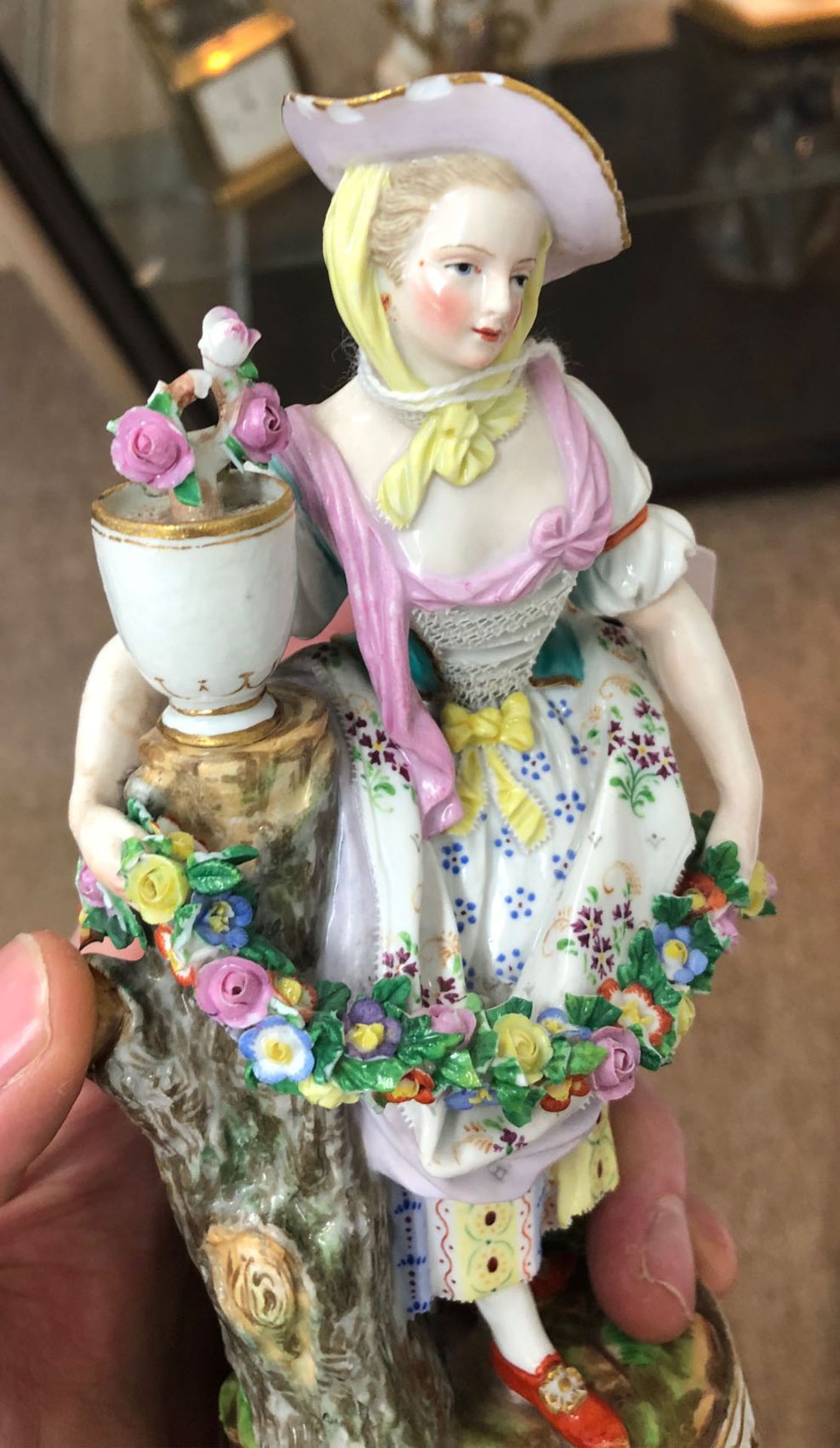 A Meissen figure of a young lady, 19th century, - Image 5 of 7