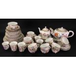 A colection of Dresden and other German porcelain tea and coffee wares,