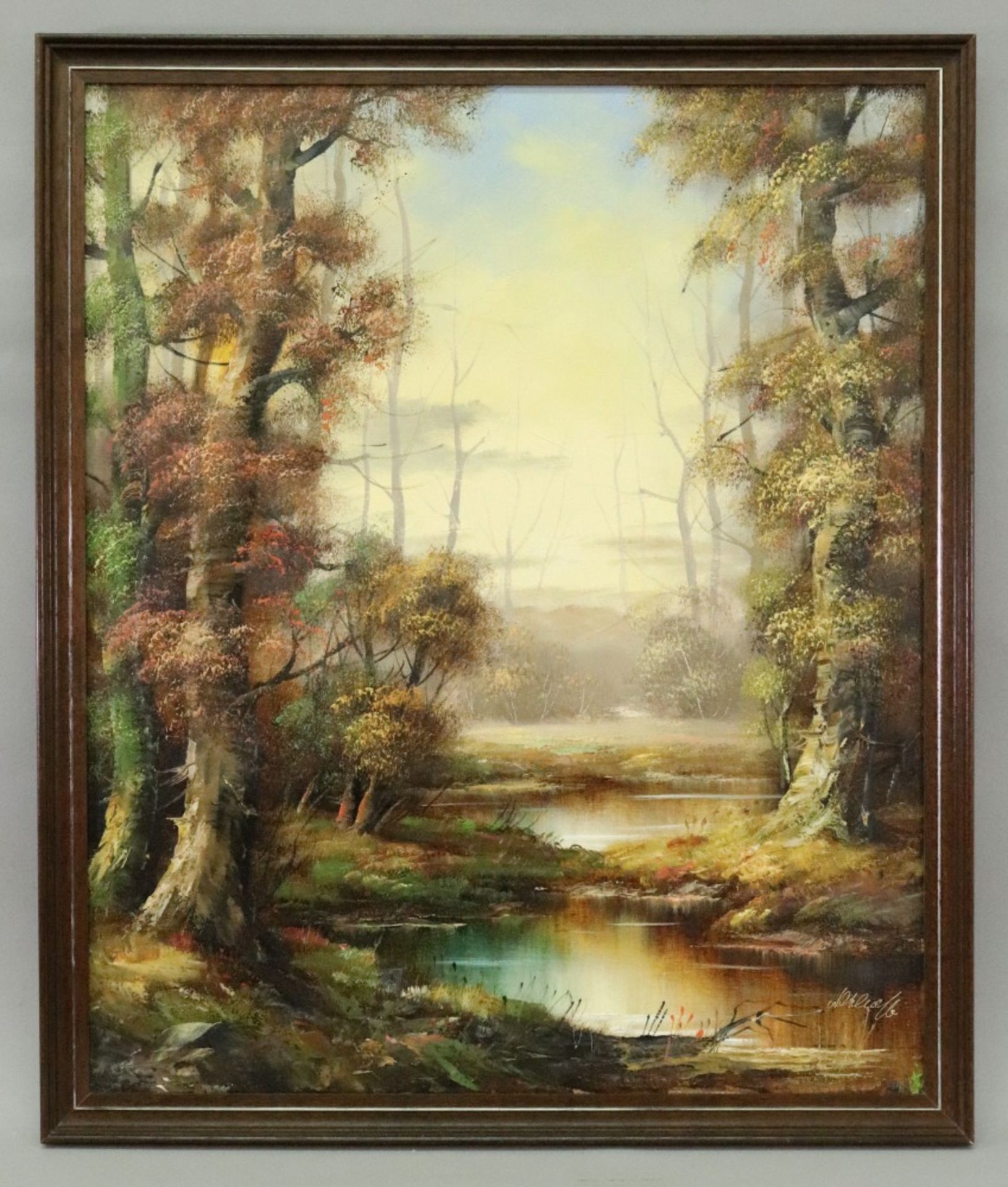 Eberhard Althoff (European, 20th Century), A woodland scene, signed 'Althoff' (lower right), - Image 2 of 2