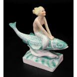 A Royal Worcester figure 'The Mermaid' modelled by Anne Acheson, 15cm wide.