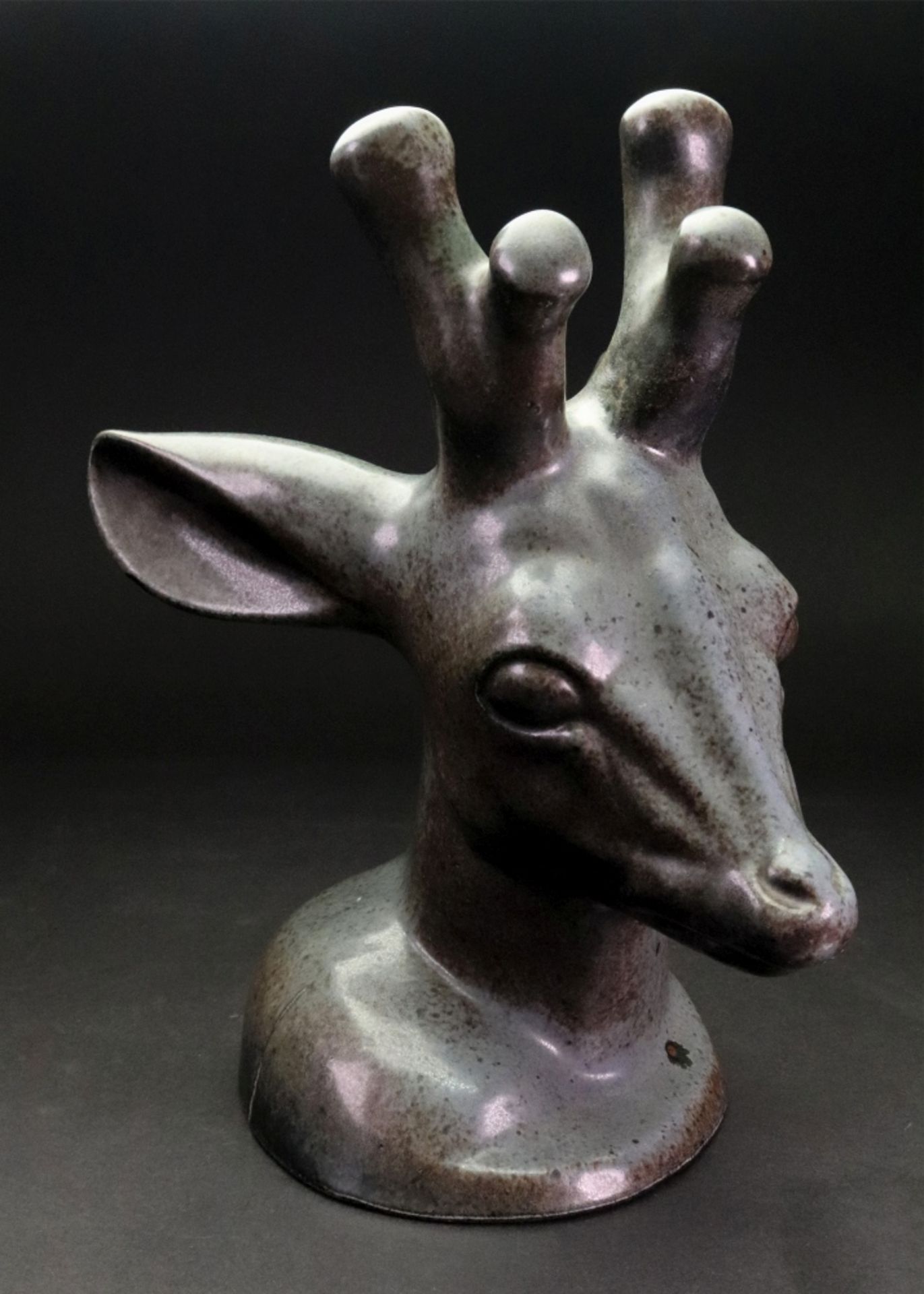 Axel Salto (Danish, 1889-1961), a stoneware fallow deer head, signed 'Salto' (to base), 31.5cm high. - Image 2 of 5