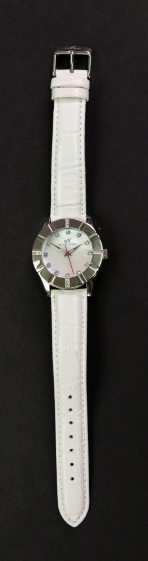 Klaus-Kobec; a stainless steel wristwatch, with mother-of-pearl dial, the case numbered 00186392, - Image 2 of 3