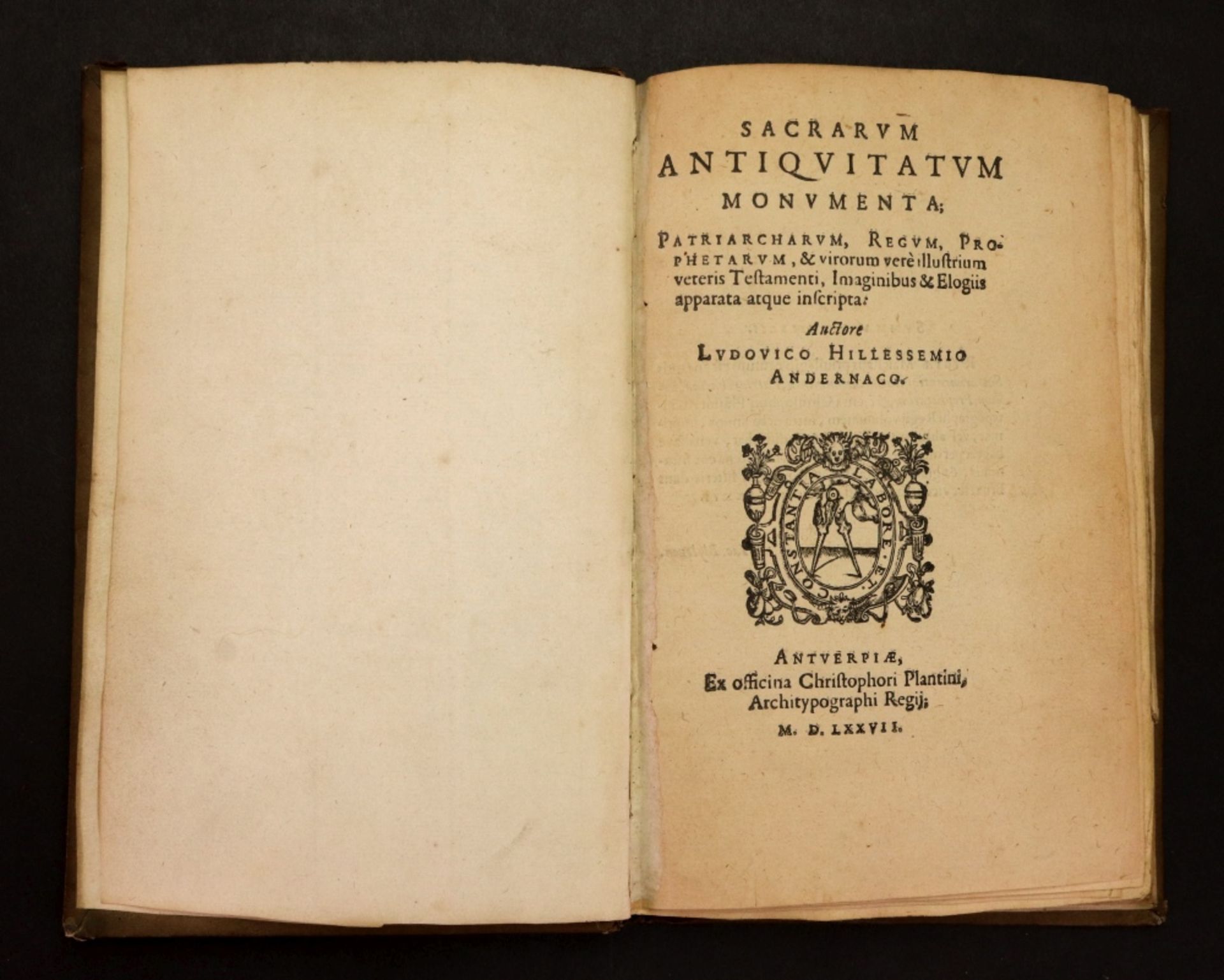 ANDERNACO (Ludovico Hillessemio) Sacrarum Antiquitatum Moumenta, Antuerpiae Plantin 1577,