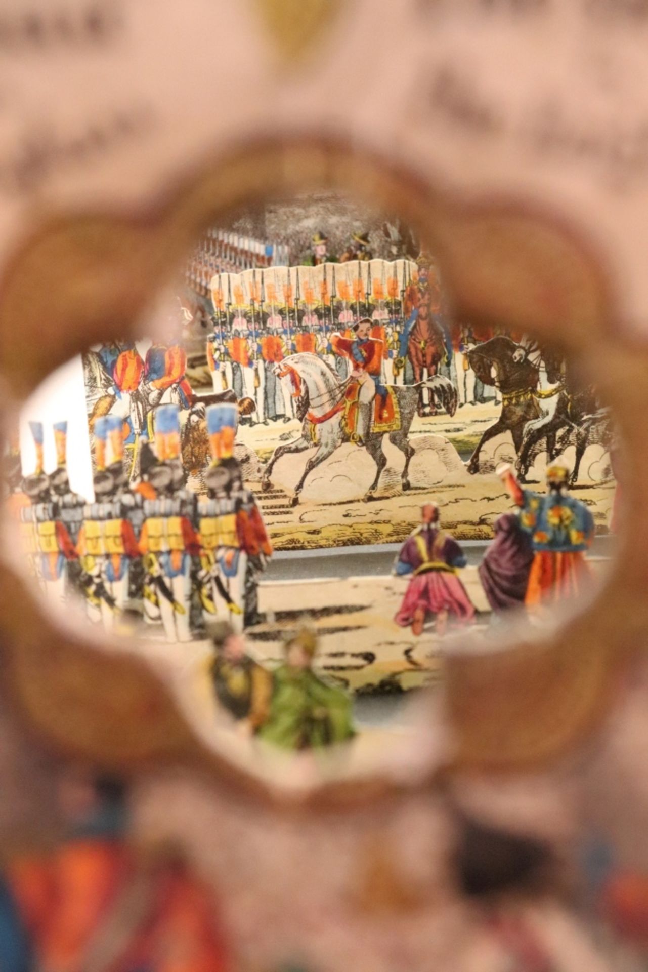 The Siege of China by the Englishmen, 19th century, a hand coloured telescopic viewer, - Image 4 of 5