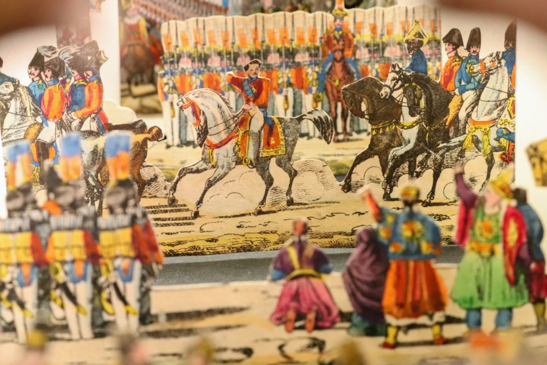 The Siege of China by the Englishmen, 19th century, a hand coloured telescopic viewer, - Image 3 of 5