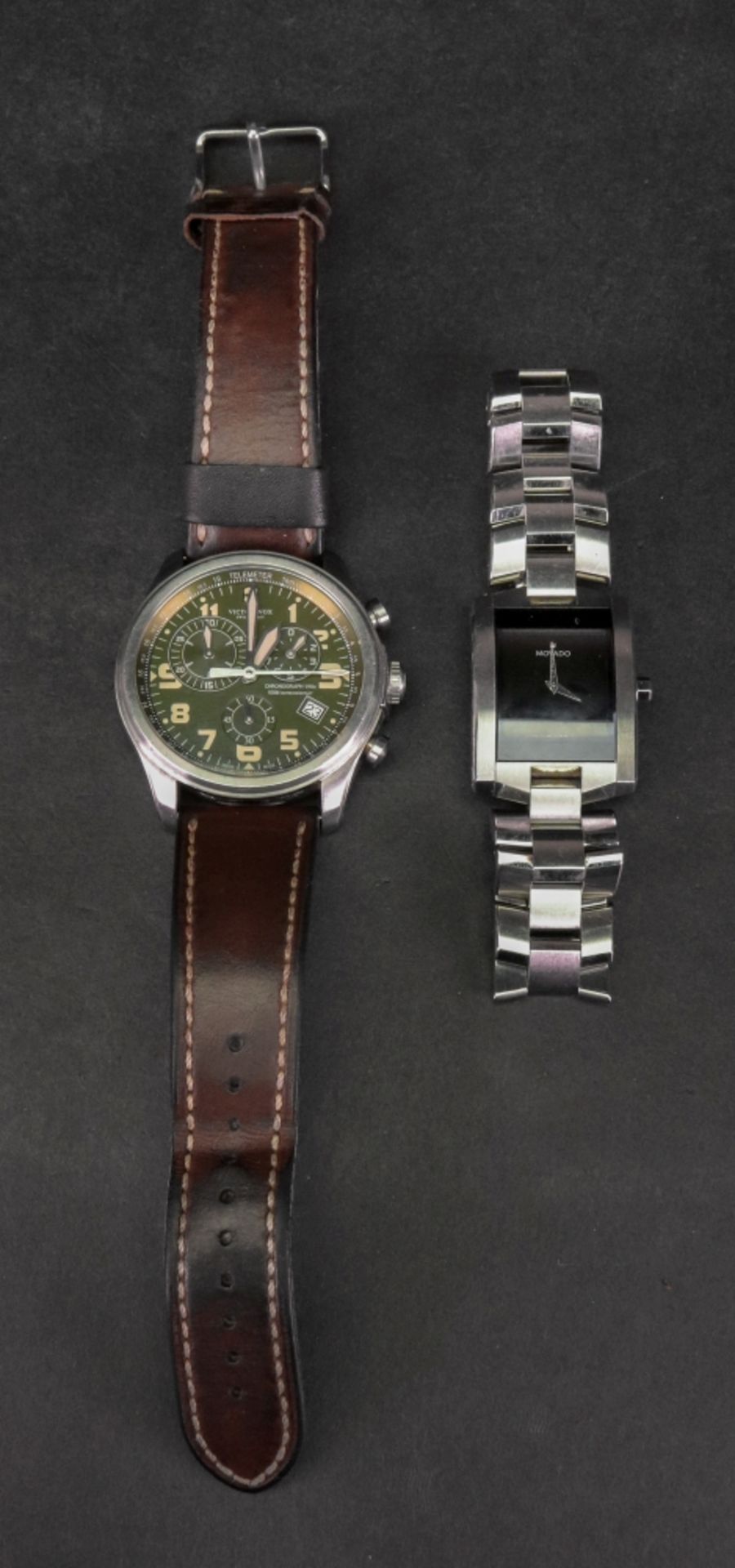 Victorinox Swiss Army; a gentleman's stainless steel Infantry chronograph wristwatch,