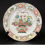 A Chinese famille verte large dish, Kangxi,