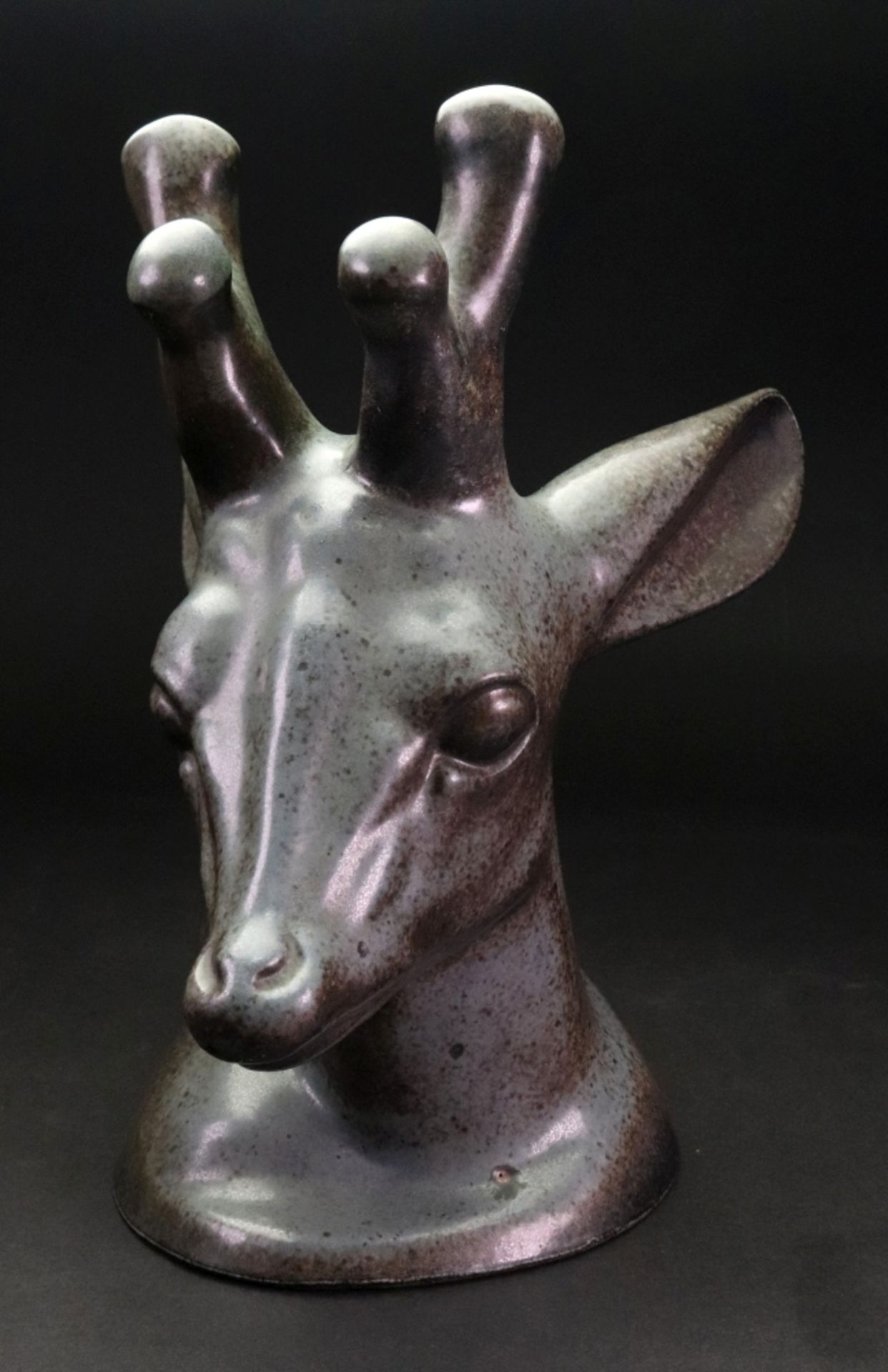 Axel Salto (Danish, 1889-1961), a stoneware fallow deer head, signed 'Salto' (to base), 31.5cm high. - Image 3 of 5