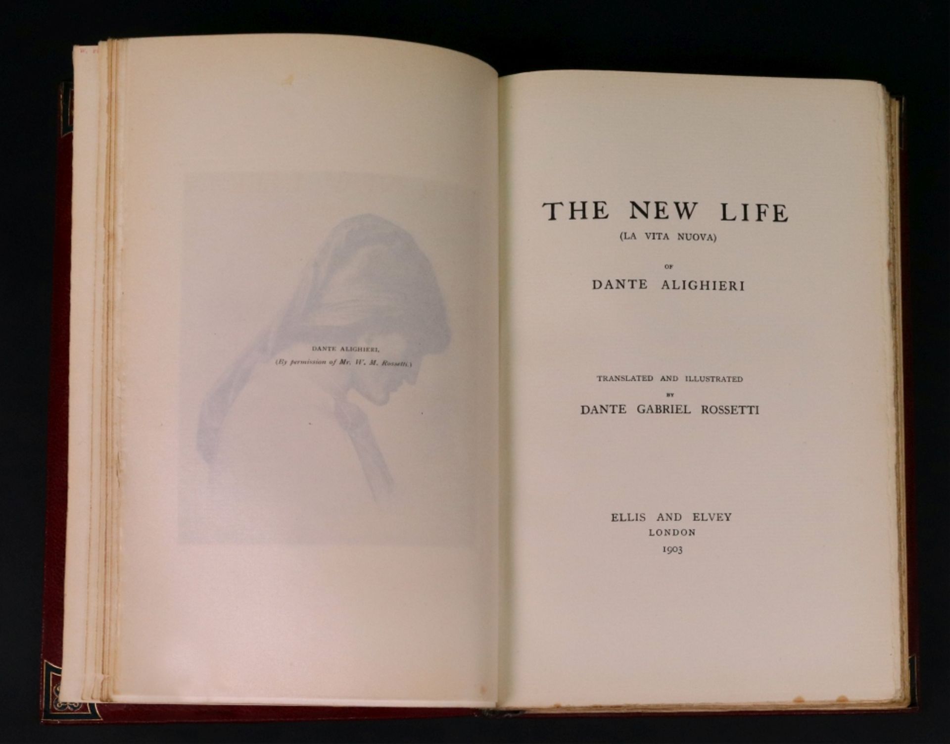 ROSSETTI (Dante Gabriel) The New Life (La Vita Nuova) of Dante Alighieri, 1903,