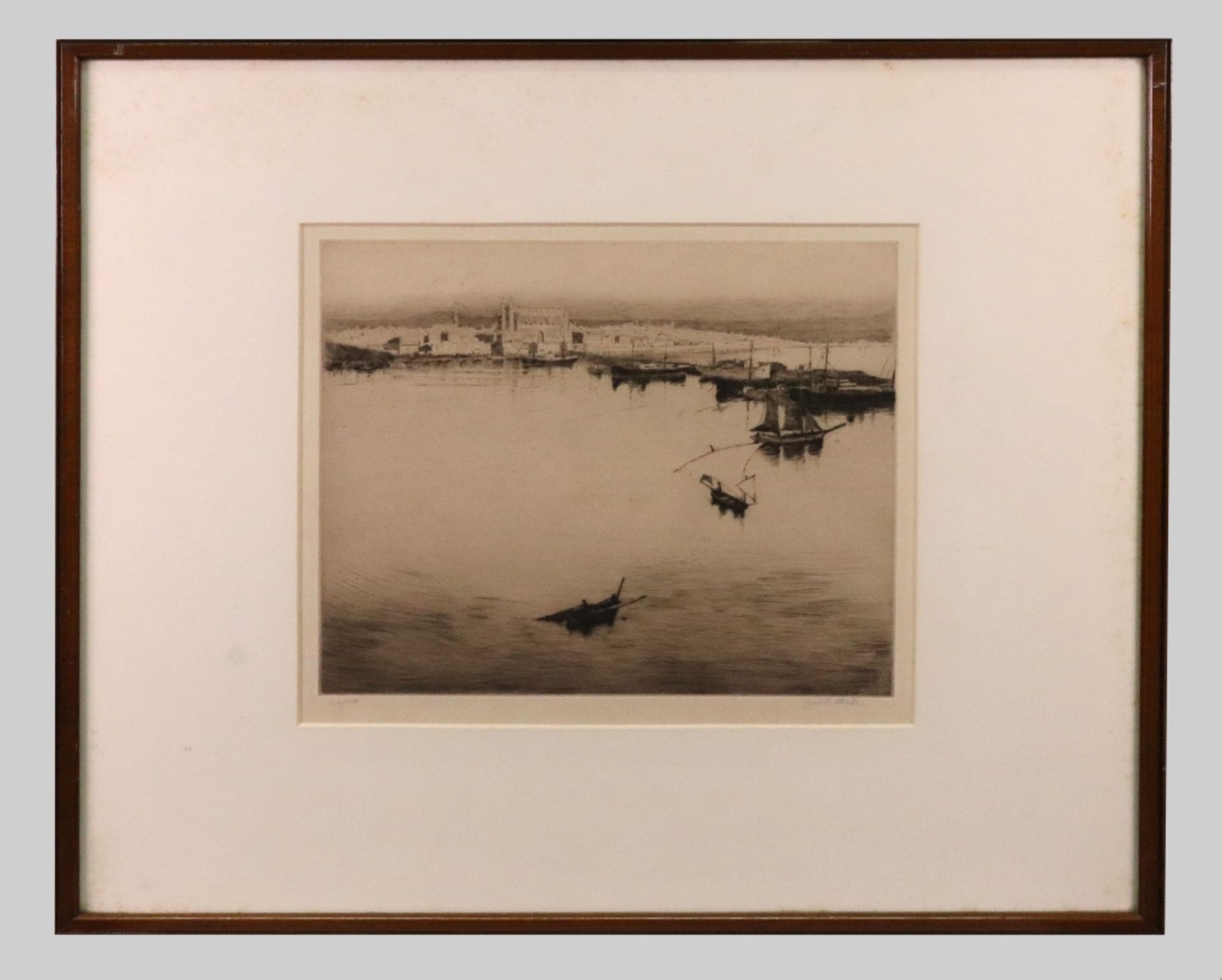 Cecil Aldin (British, 1870-1935), The Harbour, Palma, Majorca, - Image 2 of 3