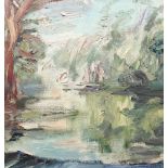Jacques Kupfermann (1926-1987), Reflections, oil on canvas, signed, inscribed on label verso,