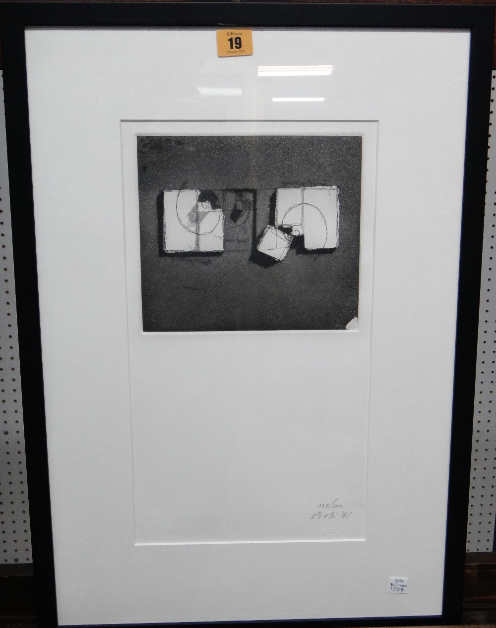 Arata Isozaki (contemporary), Untitled, etching with aquatint, signed with 339/500, 18cm x 20.5cm.