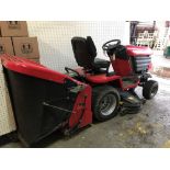 A Westwood 614cc ride on tractor mower, with grass collection box, manufactured 2012.