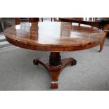 A William IV rosewood centre table,