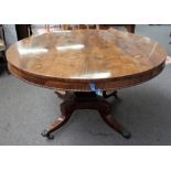 A William IV rosewood centre table,