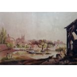 English school 19th century, Twickenham; Windsor, a pair of watercolours, each 39.5cm x 49.5cm, (2).