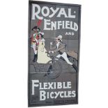 Tom Browne 'Royal Enfield and Flexible Bicycles', circa 1920, six piece lithograph colours,