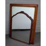 A 19th century birds eye maple framed rectangular wall mirror, 87cm wide x 113cm high,