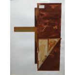 Keith Milow (b.1945), Untitled, collage and mixed media, signed and dated '77, 77cm x 56.5cm.