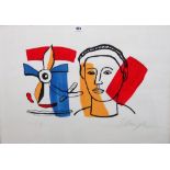 Elmyr de Hory (1905-1978), Hommage à Fernand Léger: Composition, lithograph, signed and inscribed,