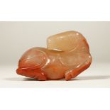A Chinese agate figure of a horse, late 19th/20th century,