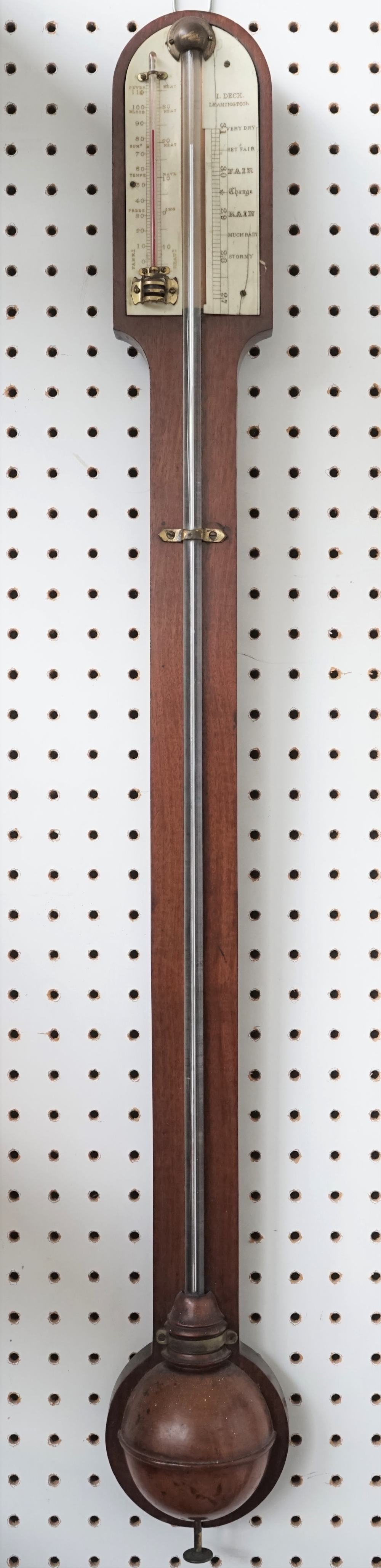 A Victorian mahogany cased stick barometer by I.