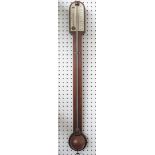 A Victorian mahogany cased stick barometer by I.