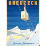 Prof Plenert 'Kreuzeck Garmisch Partenkirchen', circa 1935, winter sports poster,