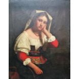 John Graham Gilbert (1794-1866), The Roman Girl, oil on canvas, inscribed on label on reverse,