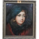 English School (19th century), Head study of a child, oil on canvas laid on board, 29.5cm x 24.5cm.