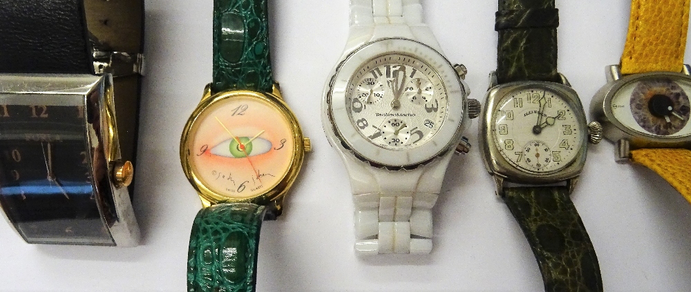 A group of twelve modern fashion wristwatches, including; Techno Marine, Gucci, Swatch, - Image 2 of 4