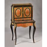 A 19th century gilt metal mounted ebonised boulle work writing desk,