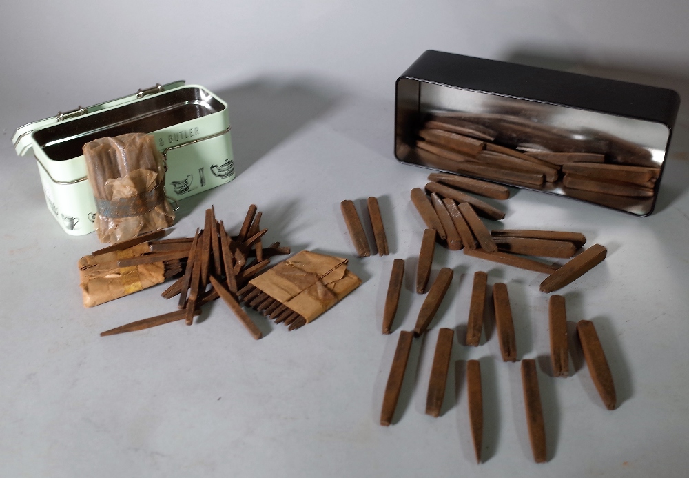 A quantity of early 20th century iron letter punches.