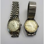 A Longines Automatic steel gentleman's bracelet wristwatch,