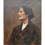 English school (19th century), Portrait of a man, oil on canvas, unframed,